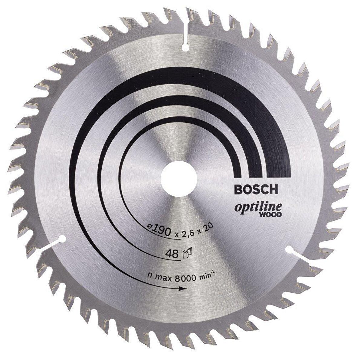Bosch Optiline Ahşap 190x20/16mm 48 Diş Daire Testere Bıçağı 2608640614